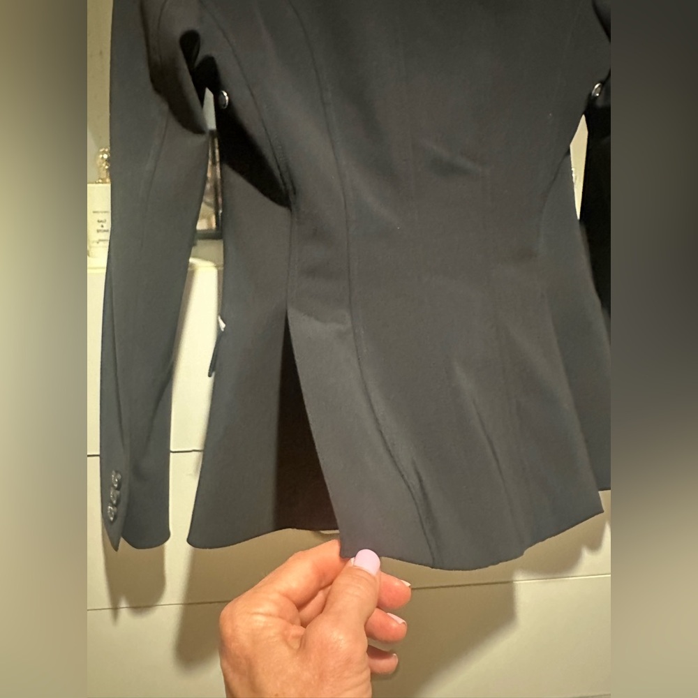 EQUILINE Gait Equestrian Riding Jacket Show Coat, Custom, Black, Sz 2, Perfect! - Picture 8 of 16